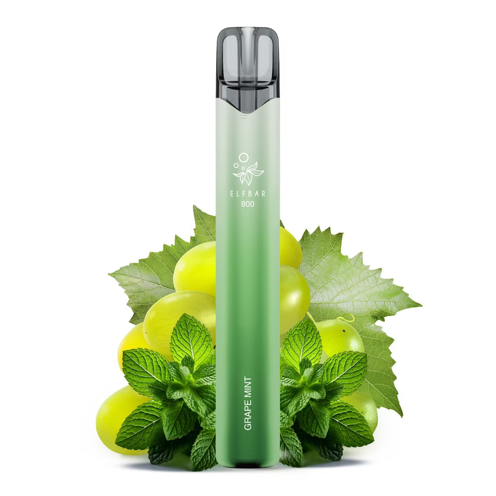 ELFBAR 800 Grape Mint Nikotinfrei Einweg E-Zigarette