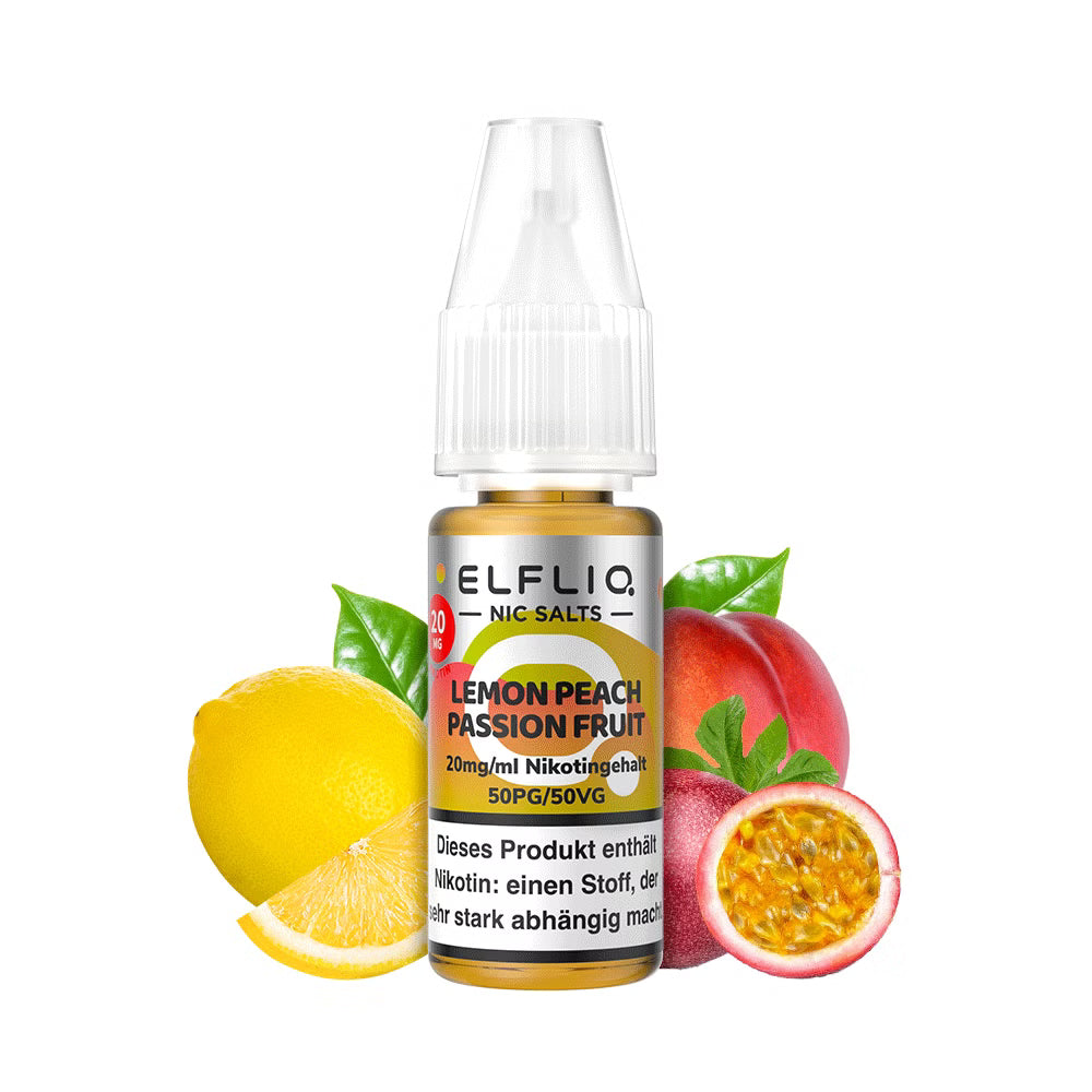 ELFBAR ELFLIQ Lemon Peach Liquid 10 mg 20 mg Nikotin