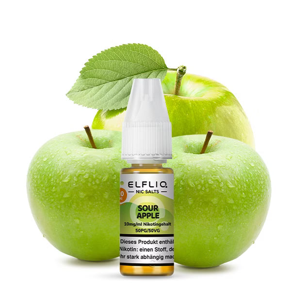 ELFBAR ELFLIQ Sour Apple Liquid 10 mg 20 mg Nikotin