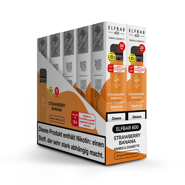 Elfbar 600 - Strawberry Banana (Nikotinfrei)