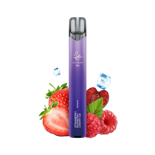 ELFBAR 800 Strawberry Raspberry Cherry Ice 20 mg Nikotin