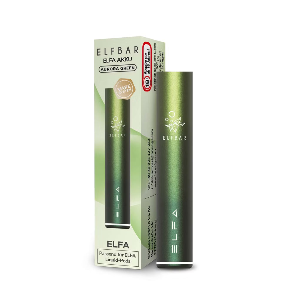 ELFBAR ELFA Basisgerät 500 mAh Aurora Green Akkuträger