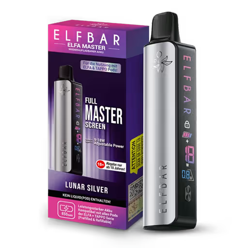 ELFBAR ELFA Master 850 mAh Lunar Silver Akkuträger
