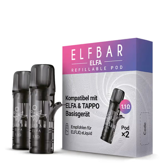 ELFBAR ELFA Refillable Pod Leer Pod 1.1 Ω 2er Pack