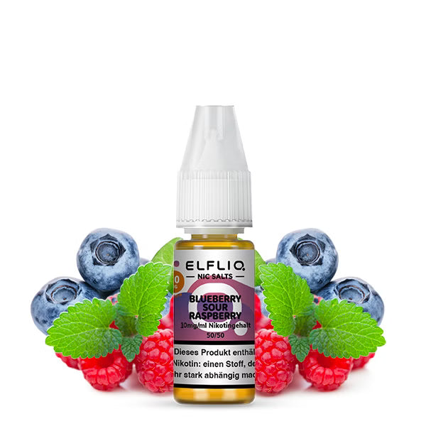 ELFBAR ELFLIQ Blueberry Sour Raspberry Liquid 10 mg 20 mg Nikotin