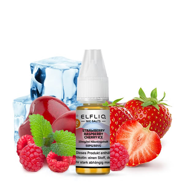 ELFBAR ELFLIQ Strawberry Raspberry Cherry Ice Liquid 10 mg 20 mg Nikotin