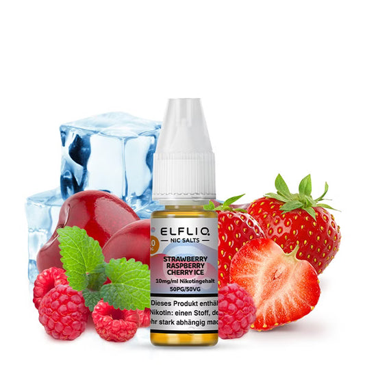 ELFBAR ELFLIQ Strawberry Raspberry Cherry Ice Liquid 10 mg 20 mg Nikotin